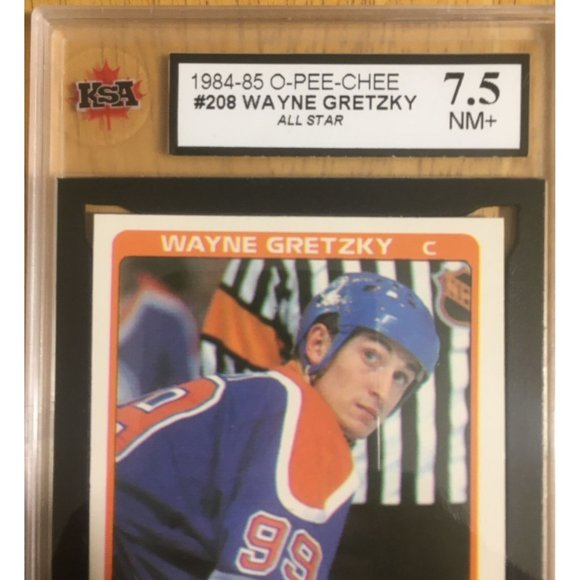 1984/85 O-PEE-CHEE NHL HOCKEY CARD #208 WAYNE GRETZKY ALL STAR KSA 7.5 NM+ - Picture 2 of 6